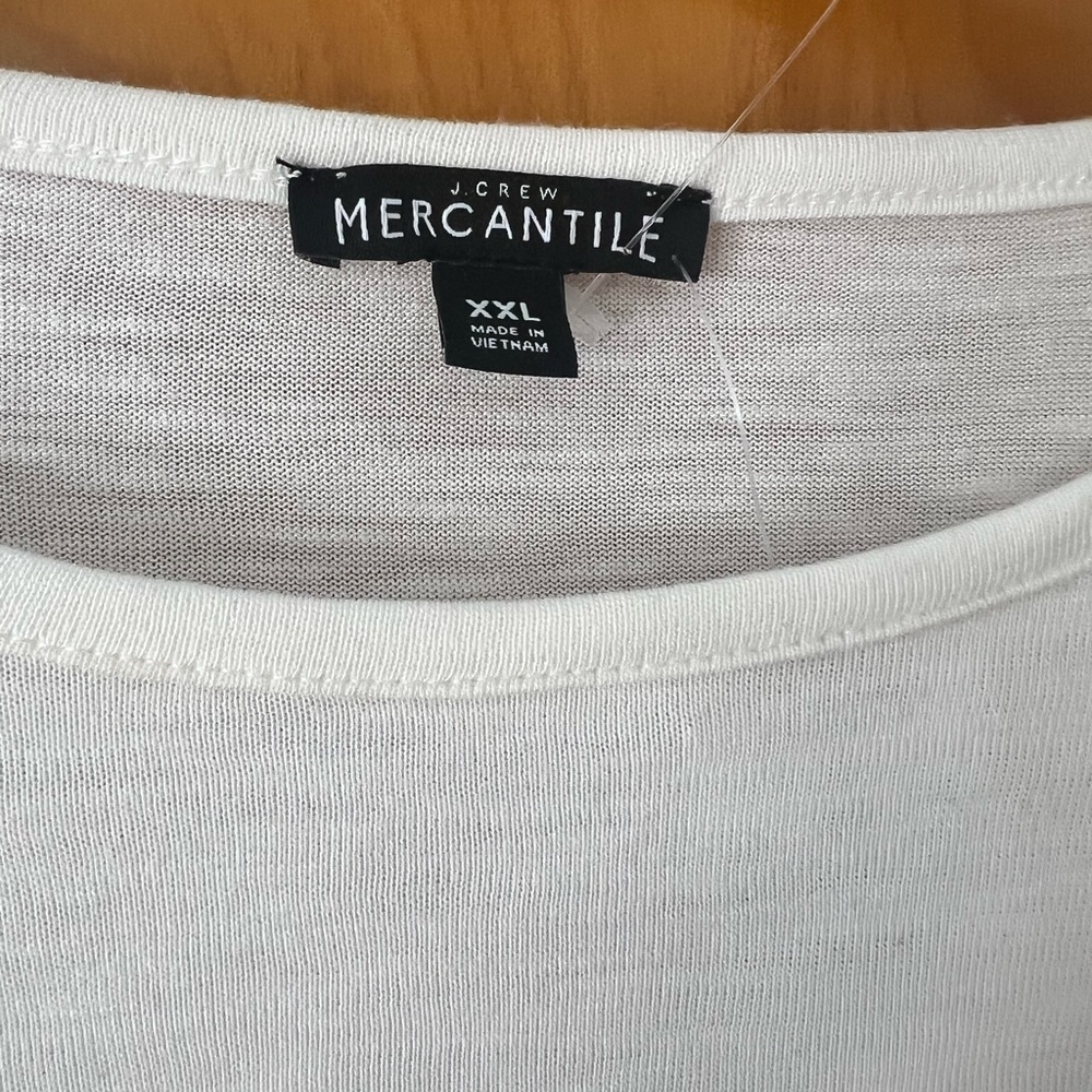 J Crew Mercantile 3/4 sleeve white top - Picture 5 of 6